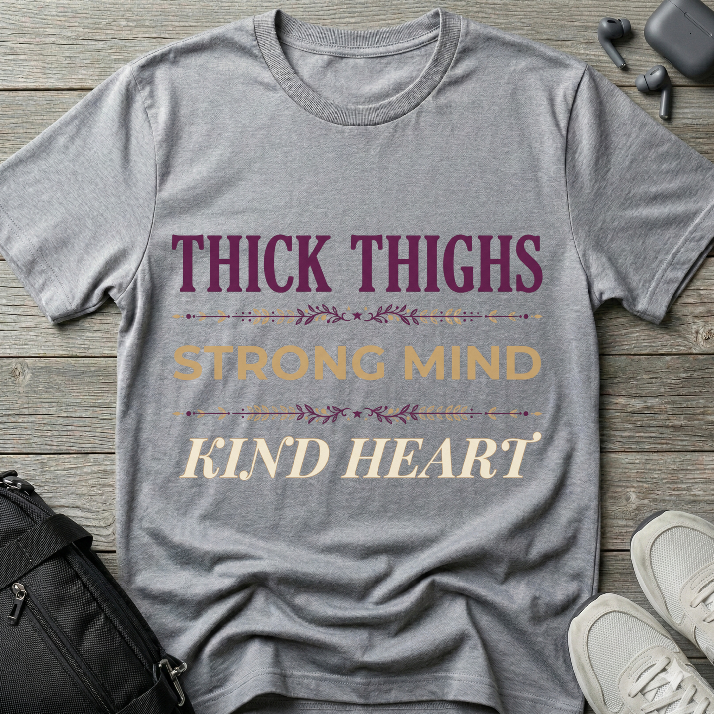 Thick Thighs-Strong Mind-Kind Heart T-Shirt
