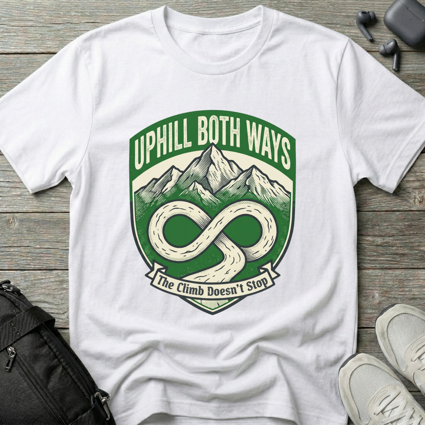 "Uphill Both Ways" T-Shirt
