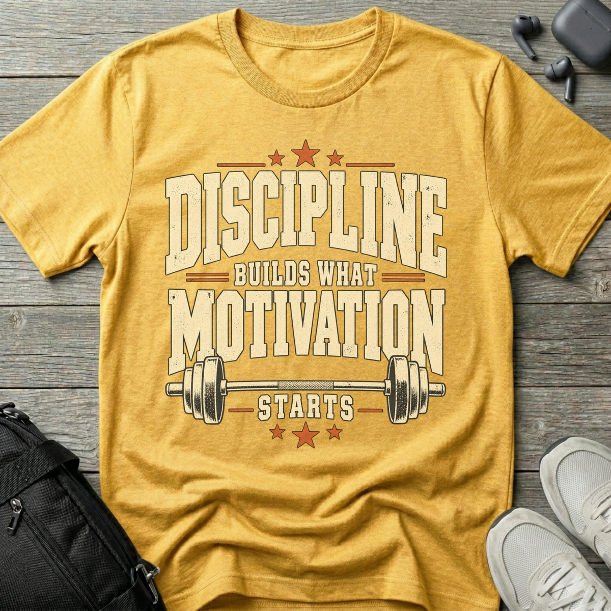 Discipline Builds What Motivation Starts  T-Shirt