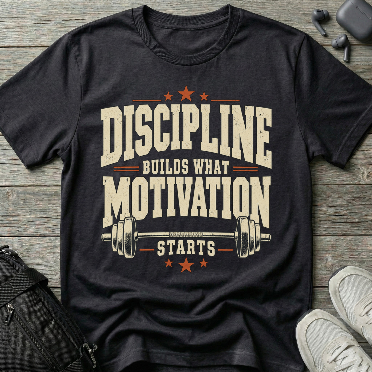Discipline Builds What Motivation Starts  T-Shirt