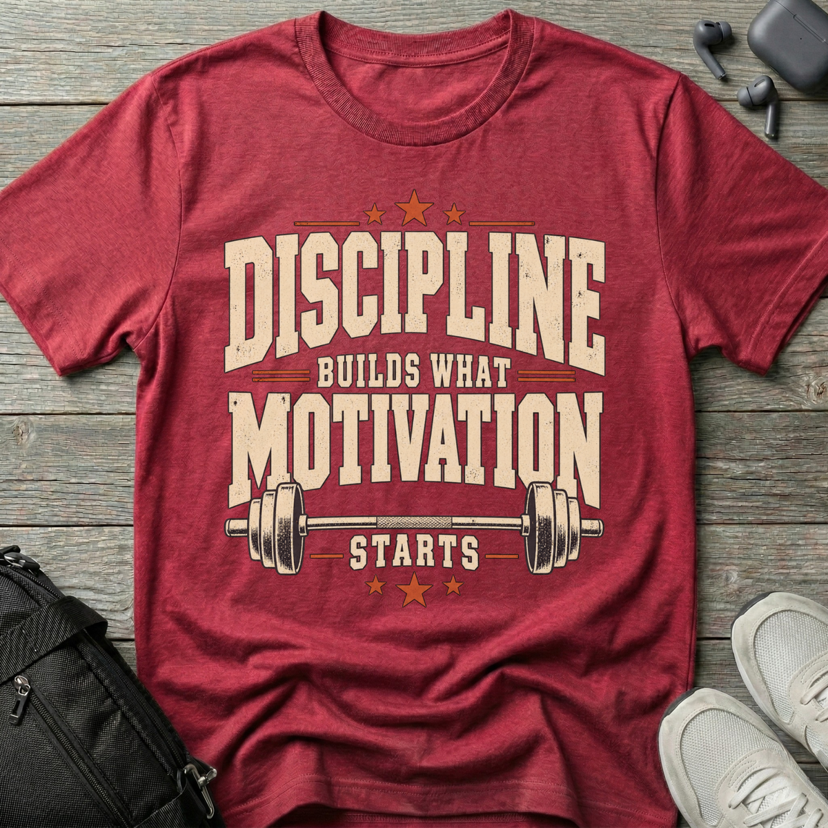 Discipline Builds What Motivation Starts  T-Shirt