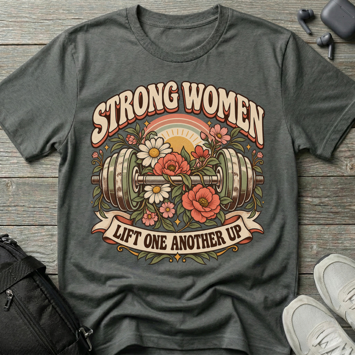 Strong Women Lift One Another Up Inspirational T-Shirt