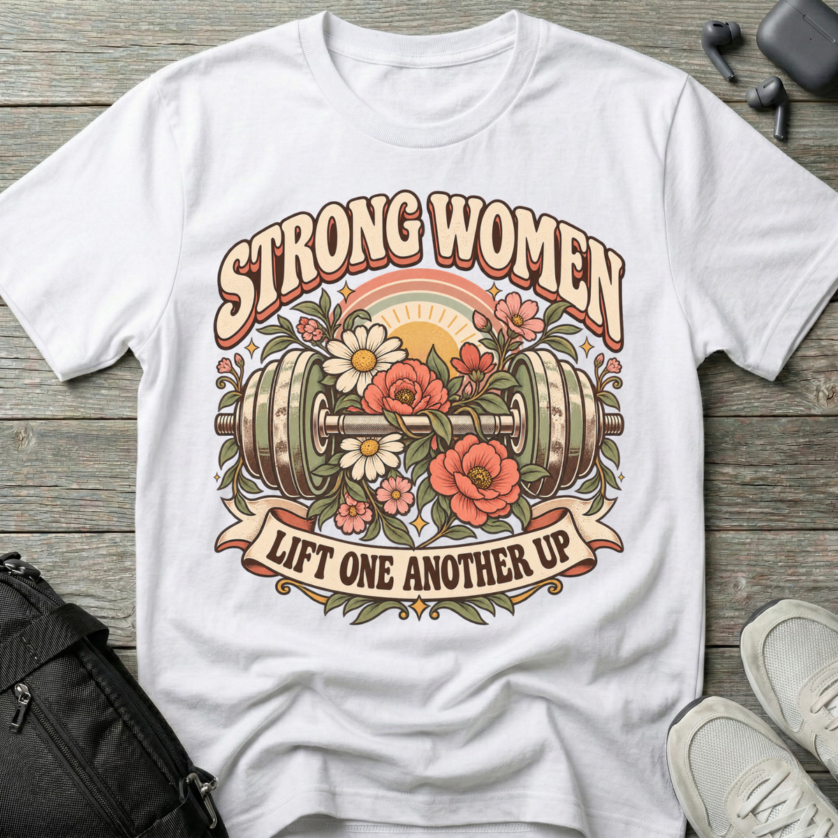 Strong Women Lift One Another Up Inspirational T-Shirt