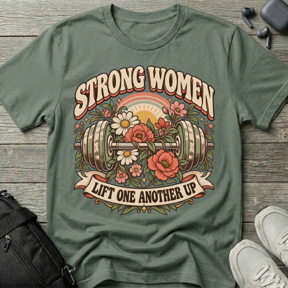 Strong Women Lift One Another Up Inspirational T-Shirt