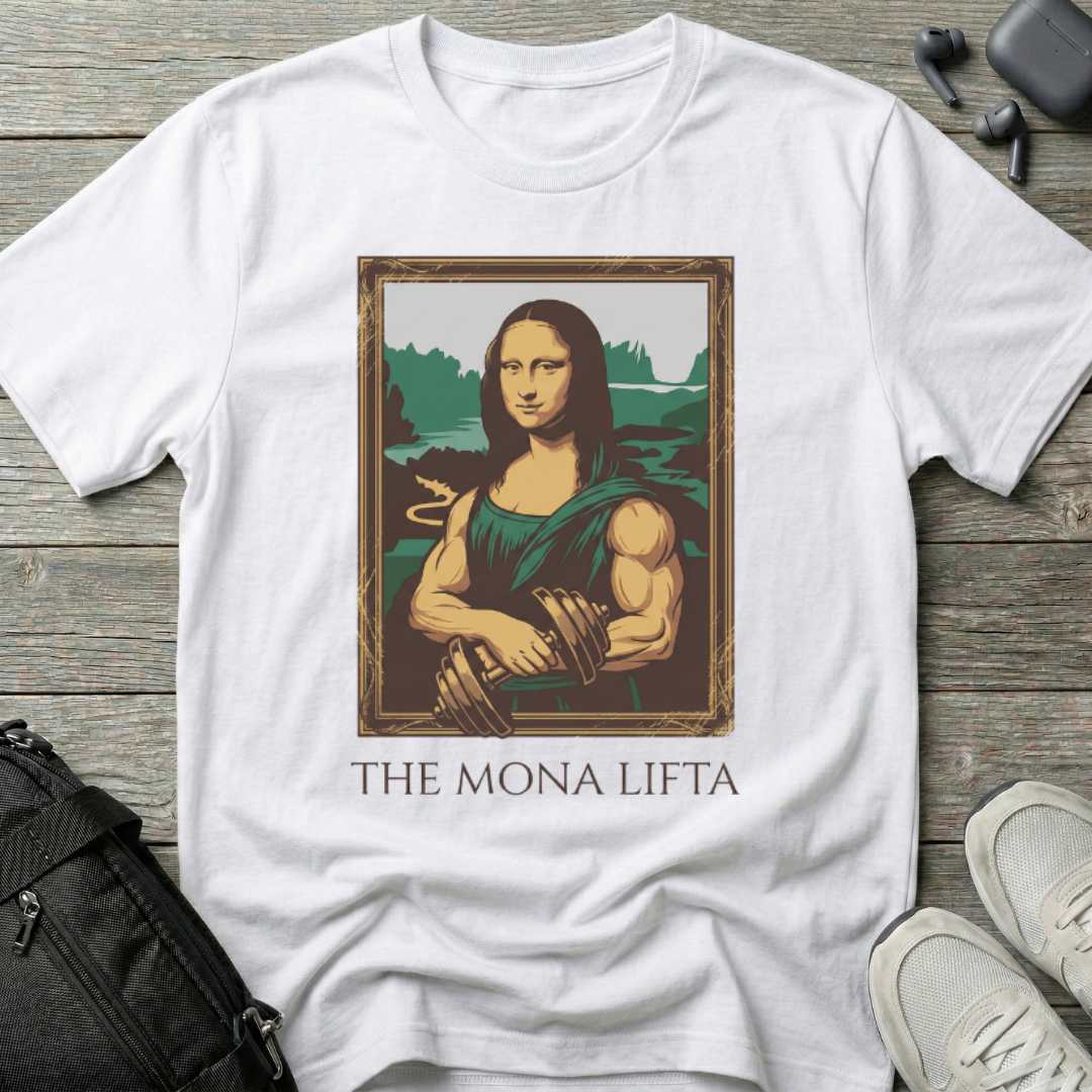 The Mona Lifta Art Parody T-Shirt
