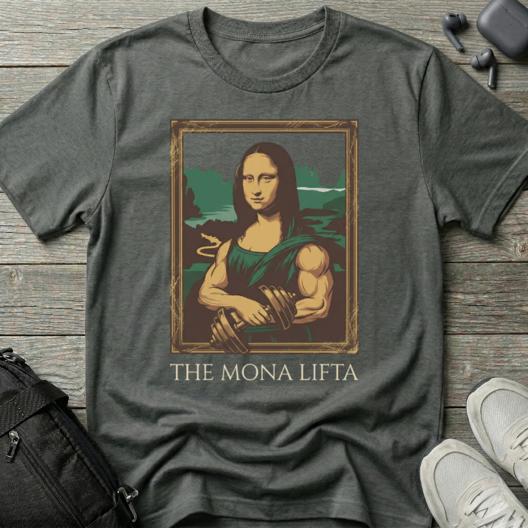 The Mona Lifta Art Parody T-Shirt