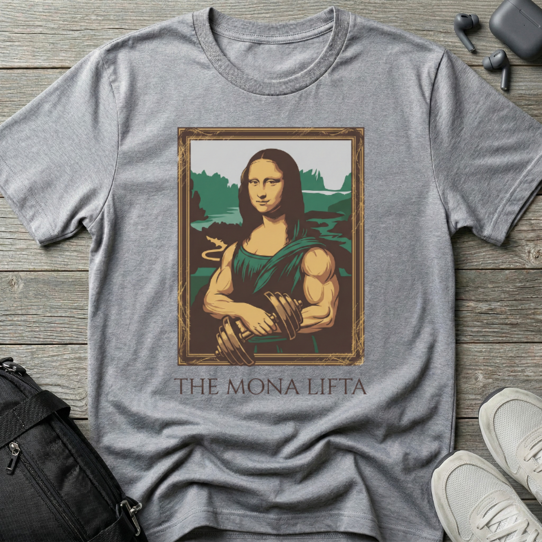 The Mona Lifta Art Parody T-Shirt