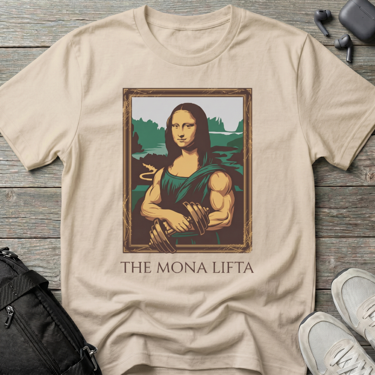 The Mona Lifta Art Parody T-Shirt