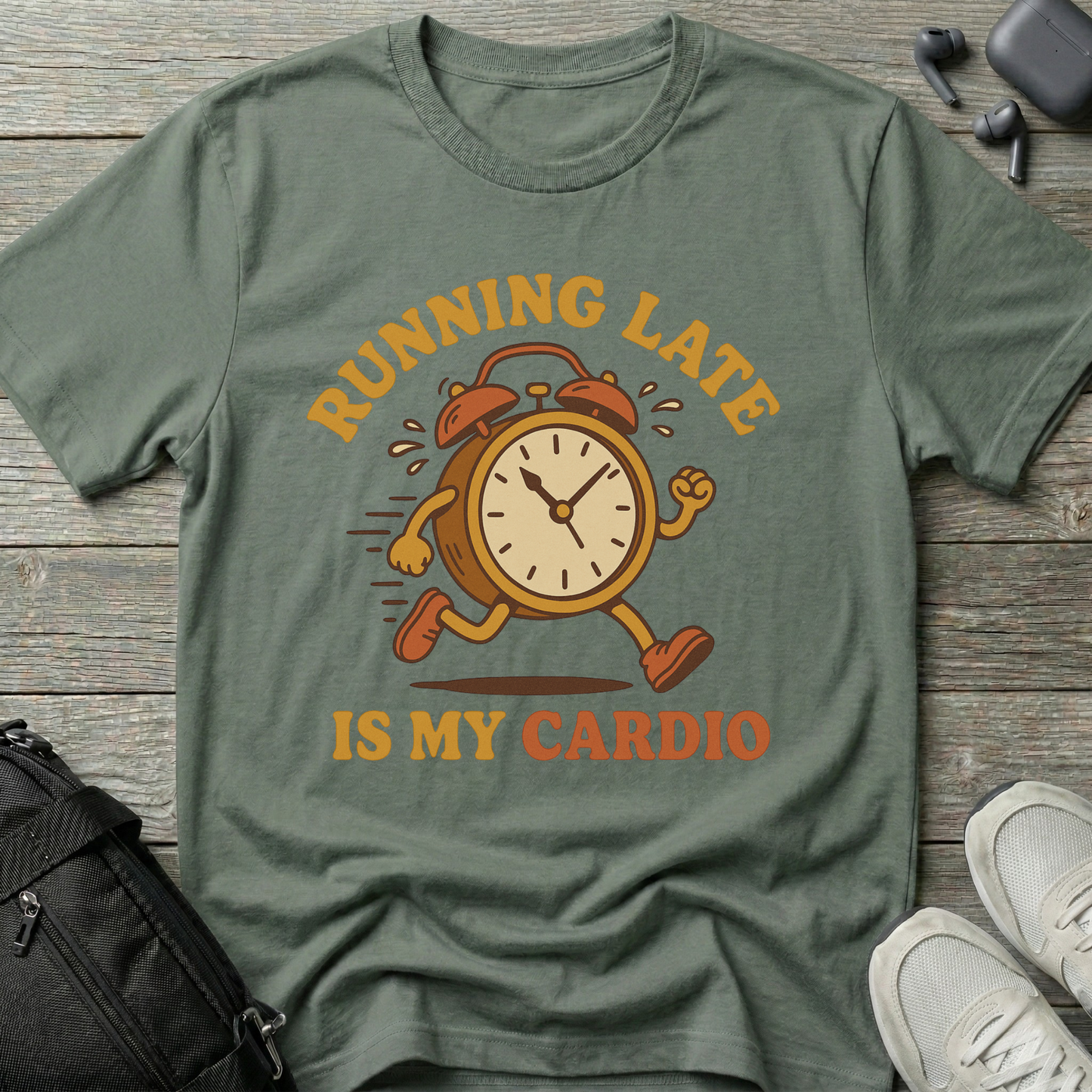 Running late is my cardio