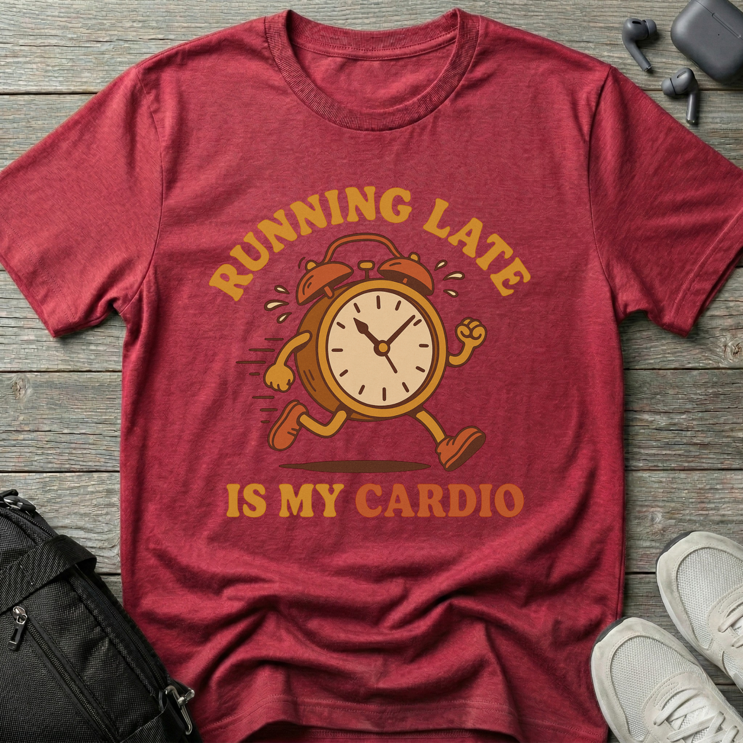 Running late is my cardio