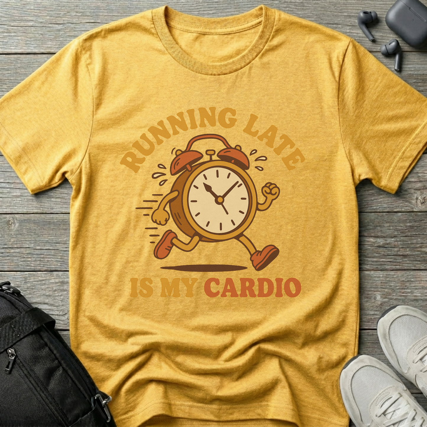 Running late is my cardio